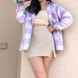 PURPLE PLAID SHACKET